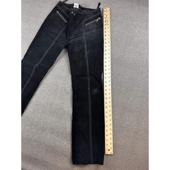 Vintage Wilsons Leather Maxima Pants Women 2 Black Suede Stitching Western Y2K - Picture 7 of 14